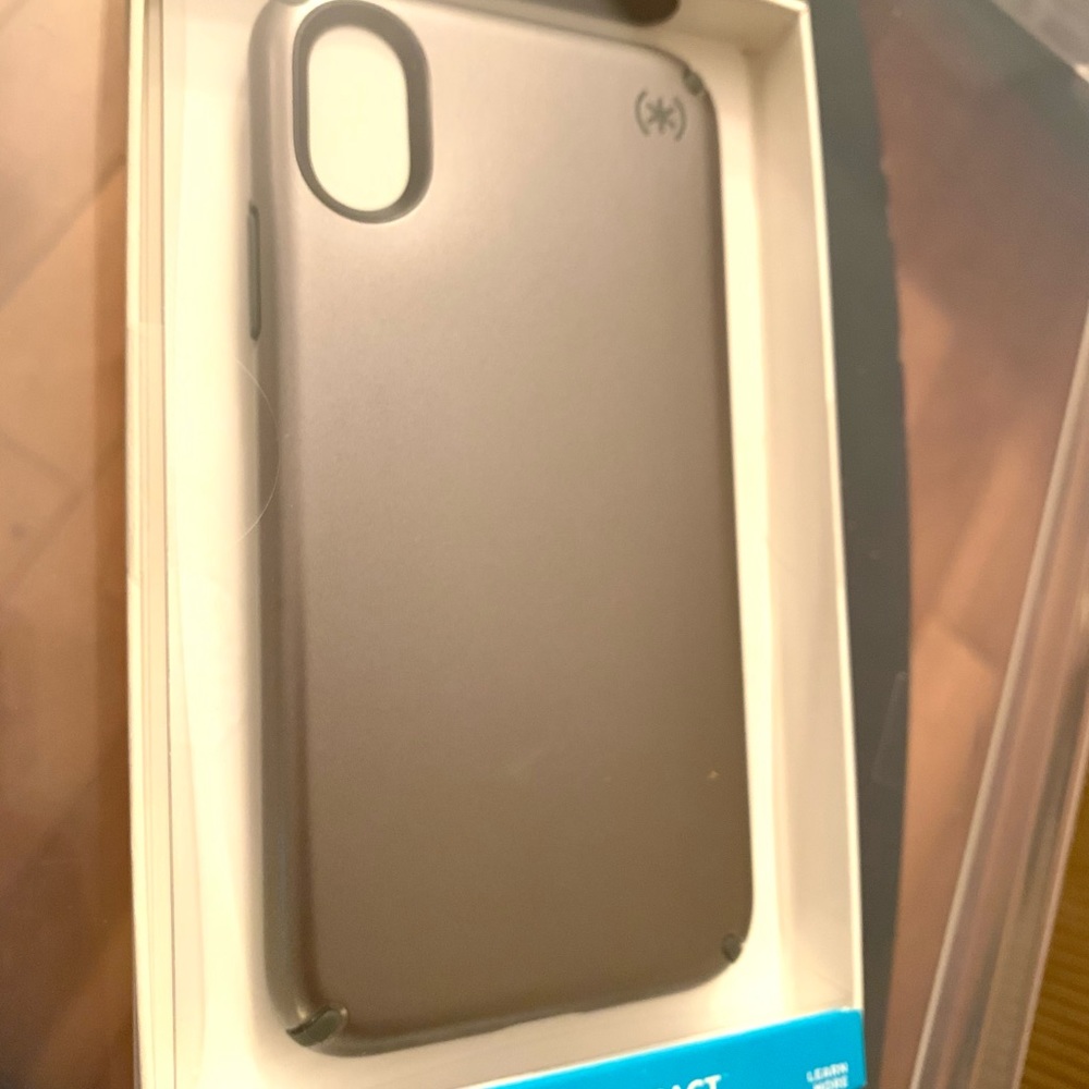 2/$15 - Speck IPhone XS Case - Presidio Metallic Dark Grey